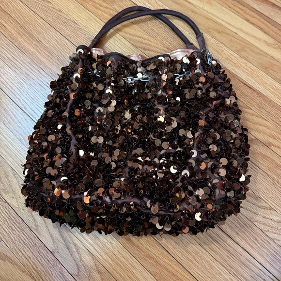 Handbags - Brown sequin bag
